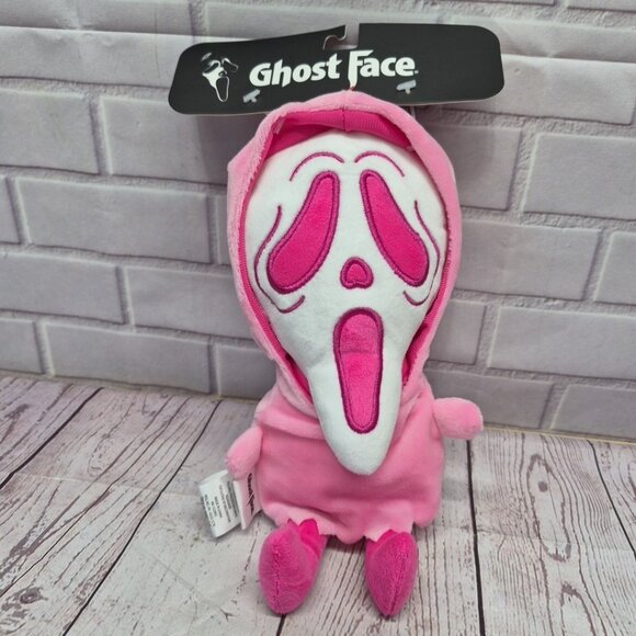 Culturefly Other - CultureFly Ghost Face Pink Dog Toy Plush Squeaker 9” Limited Edition